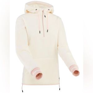 Kari Tra Women’s Rothe Fleece Hoodie in White and Pink